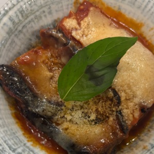 restaurant végétarien italie aubergines à la parmigania
